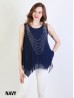 Arched Rhinestone Chiffon Top